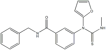 N-benzyl-3-(furan-2-ylmethylcarbamothioylamino)benzamide Struktur