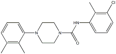 N-(3-chloro-2-methylphenyl)-4-(2,3-dimethylphenyl)piperazine-1-carboxamide Struktur