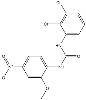 1-(2,3-dichlorophenyl)-3-(2-methoxy-4-nitrophenyl)urea Struktur