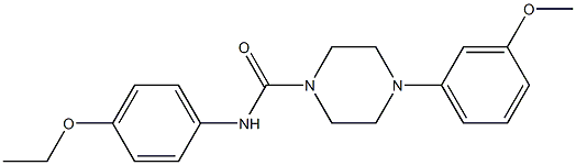 N-(4-ethoxyphenyl)-4-(3-methoxyphenyl)piperazine-1-carboxamide Struktur