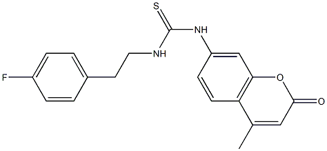 1-[2-(4-fluorophenyl)ethyl]-3-(4-methyl-2-oxochromen-7-yl)thiourea Struktur