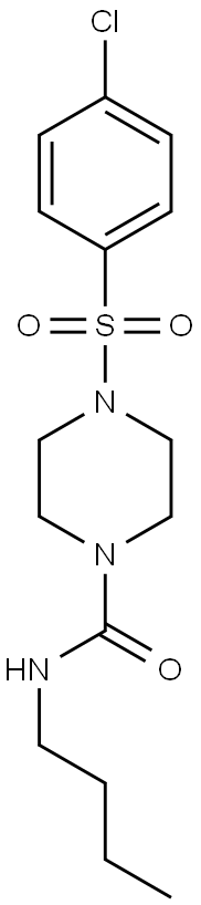 N-butyl-4-(4-chlorophenyl)sulfonylpiperazine-1-carboxamide Struktur