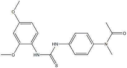 N-[4-[(2,4-dimethoxyphenyl)carbamothioylamino]phenyl]-N-methylacetamide Struktur