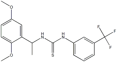 1-[1-(2,5-dimethoxyphenyl)ethyl]-3-[3-(trifluoromethyl)phenyl]thiourea Struktur