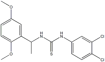 1-(3,4-dichlorophenyl)-3-[1-(2,5-dimethoxyphenyl)ethyl]thiourea Struktur