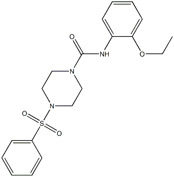 4-(benzenesulfonyl)-N-(2-ethoxyphenyl)piperazine-1-carboxamide Struktur