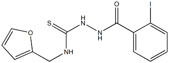 1-(furan-2-ylmethyl)-3-[(2-iodobenzoyl)amino]thiourea Struktur