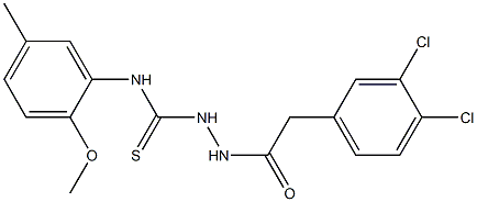 1-[[2-(3,4-dichlorophenyl)acetyl]amino]-3-(2-methoxy-5-methylphenyl)thiourea Struktur