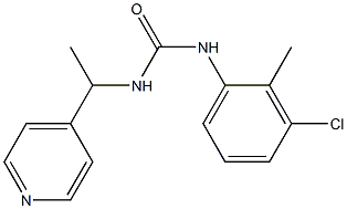 1-(3-chloro-2-methylphenyl)-3-(1-pyridin-4-ylethyl)urea Struktur