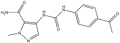 4-[(4-acetylphenyl)carbamoylamino]-2-methylpyrazole-3-carboxamide Struktur