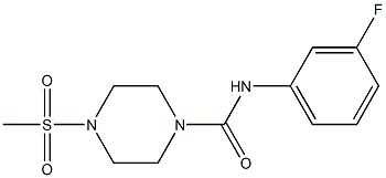 N-(3-fluorophenyl)-4-methylsulfonylpiperazine-1-carboxamide Struktur