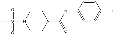 N-(4-fluorophenyl)-4-methylsulfonylpiperazine-1-carboxamide Struktur