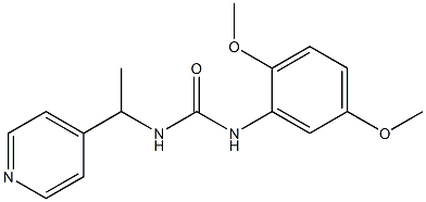 1-(2,5-dimethoxyphenyl)-3-(1-pyridin-4-ylethyl)urea Struktur