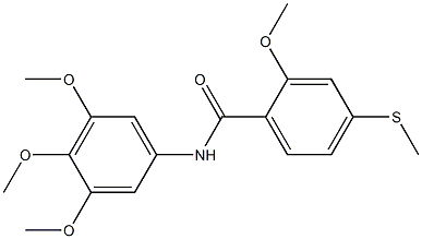 2-methoxy-4-methylsulfanyl-N-(3,4,5-trimethoxyphenyl)benzamide Struktur