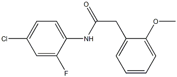 N-(4-chloro-2-fluorophenyl)-2-(2-methoxyphenyl)acetamide Struktur