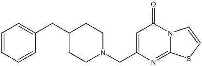 7-[(4-benzylpiperidin-1-yl)methyl]-[1,3]thiazolo[3,2-a]pyrimidin-5-one Struktur