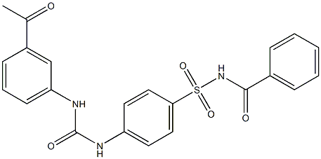 N-[4-[(3-acetylphenyl)carbamoylamino]phenyl]sulfonylbenzamide Struktur