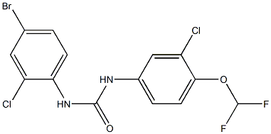 1-(4-bromo-2-chlorophenyl)-3-[3-chloro-4-(difluoromethoxy)phenyl]urea Struktur