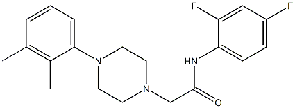 N-(2,4-difluorophenyl)-2-[4-(2,3-dimethylphenyl)piperazin-1-yl]acetamide Struktur