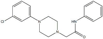 2-[4-(3-chlorophenyl)piperazin-1-yl]-N-phenylacetamide Struktur