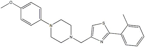 4-[[4-(4-methoxyphenyl)piperazin-1-yl]methyl]-2-(2-methylphenyl)-1,3-thiazole Struktur