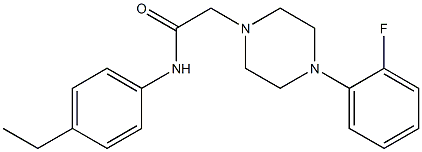 N-(4-ethylphenyl)-2-[4-(2-fluorophenyl)piperazin-1-yl]acetamide Struktur