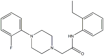 N-(2-ethylphenyl)-2-[4-(2-fluorophenyl)piperazin-1-yl]acetamide Struktur