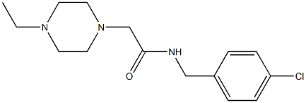 N-[(4-chlorophenyl)methyl]-2-(4-ethylpiperazin-1-yl)acetamide Struktur