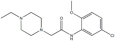 N-(5-chloro-2-methoxyphenyl)-2-(4-ethylpiperazin-1-yl)acetamide Struktur