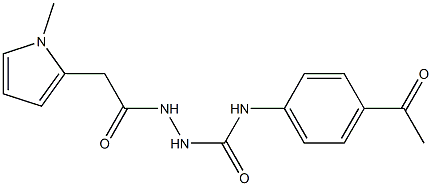 1-(4-acetylphenyl)-3-[[2-(1-methylpyrrol-2-yl)acetyl]amino]urea Struktur