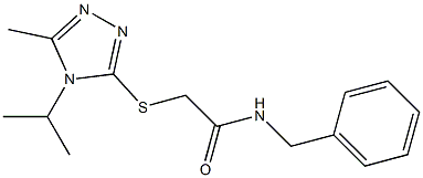 N-benzyl-2-[(5-methyl-4-propan-2-yl-1,2,4-triazol-3-yl)sulfanyl]acetamide Struktur