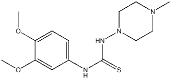 1-(3,4-dimethoxyphenyl)-3-(4-methylpiperazin-1-yl)thiourea Struktur