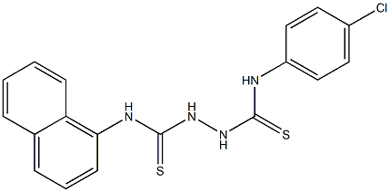 1-(4-chlorophenyl)-3-(naphthalen-1-ylcarbamothioylamino)thiourea Struktur