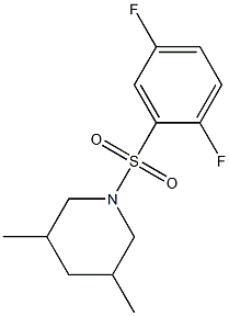 1-(2,5-difluorophenyl)sulfonyl-3,5-dimethylpiperidine Struktur