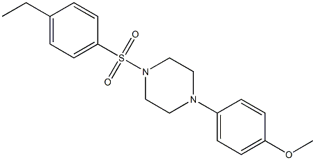 1-(4-ethylphenyl)sulfonyl-4-(4-methoxyphenyl)piperazine Struktur