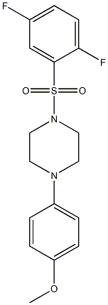 1-(2,5-difluorophenyl)sulfonyl-4-(4-methoxyphenyl)piperazine Struktur