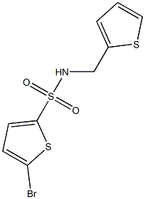 5-bromo-N-(thiophen-2-ylmethyl)thiophene-2-sulfonamide Struktur