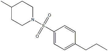 4-methyl-1-(4-propylphenyl)sulfonylpiperidine Struktur