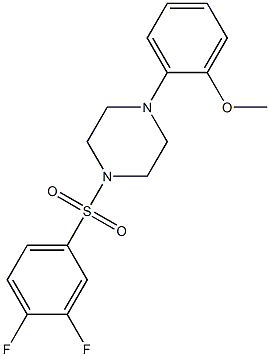 1-(3,4-difluorophenyl)sulfonyl-4-(2-methoxyphenyl)piperazine Struktur