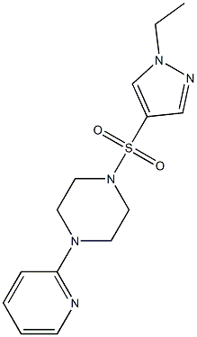 1-(1-ethylpyrazol-4-yl)sulfonyl-4-pyridin-2-ylpiperazine Struktur