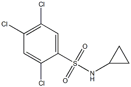 2,4,5-trichloro-N-cyclopropylbenzenesulfonamide Struktur