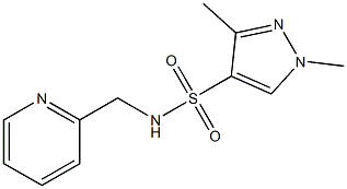 1,3-dimethyl-N-(pyridin-2-ylmethyl)pyrazole-4-sulfonamide Struktur