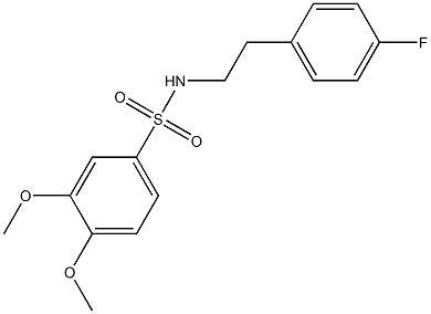 N-[2-(4-fluorophenyl)ethyl]-3,4-dimethoxybenzenesulfonamide Struktur