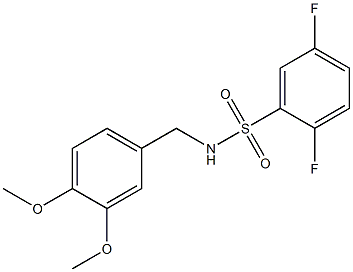 N-[(3,4-dimethoxyphenyl)methyl]-2,5-difluorobenzenesulfonamide Struktur