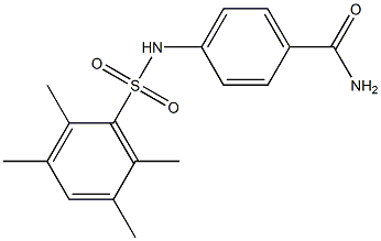 4-[(2,3,5,6-tetramethylphenyl)sulfonylamino]benzamide Struktur