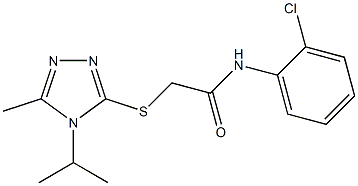 N-(2-chlorophenyl)-2-[(5-methyl-4-propan-2-yl-1,2,4-triazol-3-yl)sulfanyl]acetamide Struktur