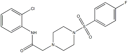 N-(2-chlorophenyl)-2-[4-(4-fluorophenyl)sulfonylpiperazin-1-yl]acetamide Struktur