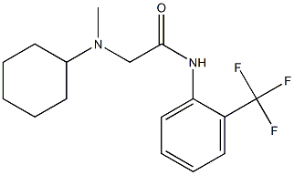 2-[cyclohexyl(methyl)amino]-N-[2-(trifluoromethyl)phenyl]acetamide Struktur