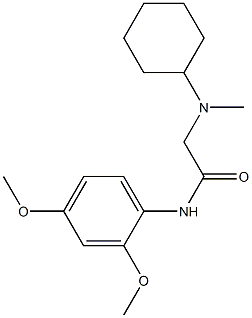 2-[cyclohexyl(methyl)amino]-N-(2,4-dimethoxyphenyl)acetamide Struktur