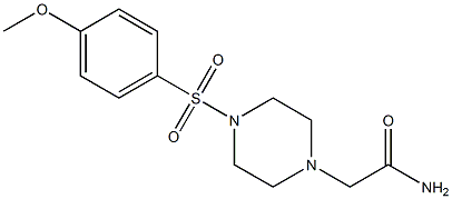 2-[4-(4-methoxyphenyl)sulfonylpiperazin-1-yl]acetamide Struktur